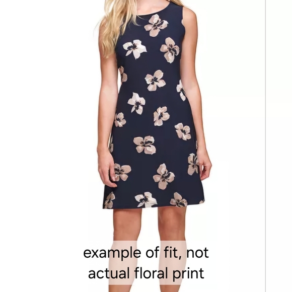 Floral print Tommy Hilfiger jersey shift dress    sz: 8 - NEW! - Picture 9 of 10